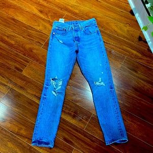 Levi jeans 501 skinny 100% cotton no stretch size 27